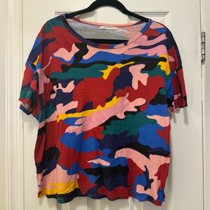 Colorful cropped Zara tee